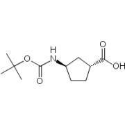 (1R,3R)-N-BOC-1-аминоциклопентан-3-карбоновая кислота, 95%, 98% ee, Acros Organics, 1г