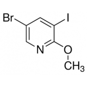 5-Бром-3-иод-2-метоксипиридина, 97%, Alfa Aesar, 1g