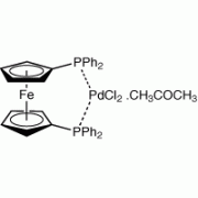 Дихлор [1,1 '-бис (дифенилфосфино) ферроцен] палладий (II), комплекс с ацетоном, Pd 13.0-15.0%, Alfa Aesar, 5 г