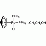 Хлор (циклопентадиенил) бис (трифенилфосфин) рутений (II) этанол аддукт, Ru 13,09%, Alfa Aesar, 1g