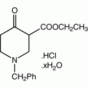 1-Бензил-3-этоксикарбонил-4-пиперидон гидрохлорид гидрат, 97%, около 10% воды, Alfa Aesar, 50 г