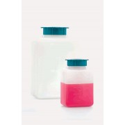 Бутыль прямоугольная широкогорлая бесцветная (полиэтилен) - 100мл, Isolab